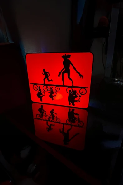 Stranger Things Ters Yüz Tasarımlı Modern Aydınlatma (22x18cm) ürün görseli 1