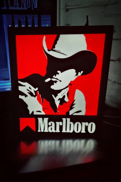 Marlboro Kovboy Tasarımlı Dekoratif Aydınlatma ürün görseli 1