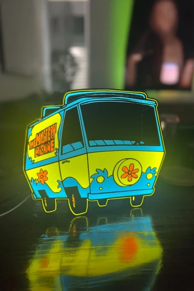 Scooby Doo Gizem Makinesi Tasarımlı Gece Lambası Dekoratif Aydınlatma ürün görseli 1
