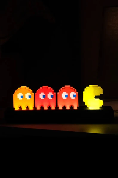 Pac Man Dekoratif Led Aydınlatma - Resim 2