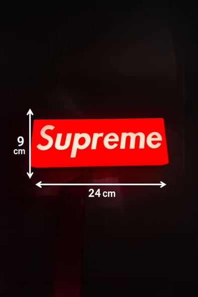 Supreme Tasarımlı Dekoratif Gece Lambası - Resim 3