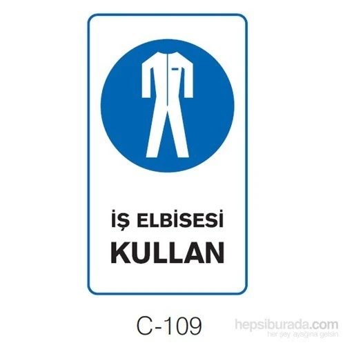 MasterCare İŞ ELBİSESİ KULLAN Güvenlik İşareti ürün görseli 1