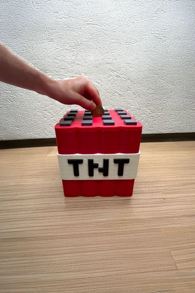 Minecraft TNT Tasarımlı Kumbara ürün görseli 1