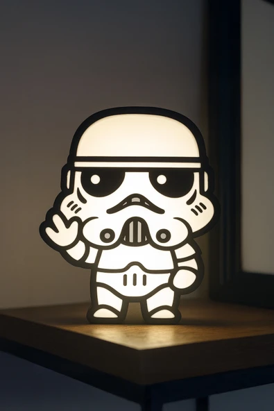 Star Wars Stormtrooper Tasarımlı Gece Lambası Dekoratif Aydınlatma ürün görseli 1