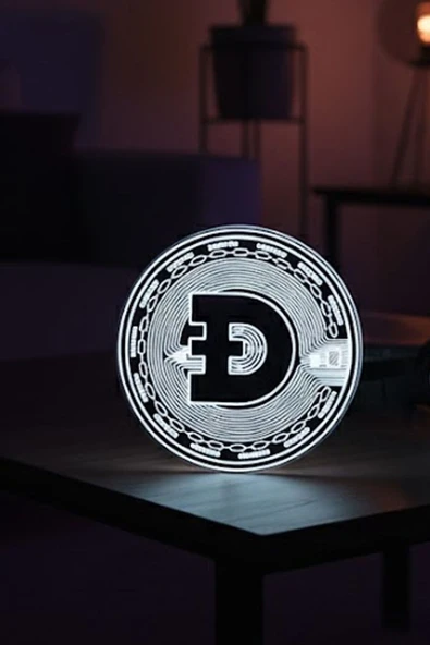 Dogecoin Tasarımlı Dekoratif Aydınlatma LED ürün görseli 1