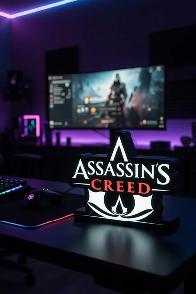Assasins Creed Tasarımlı Dekoratif Aydınlatma (23x19cm) ürün görseli 1