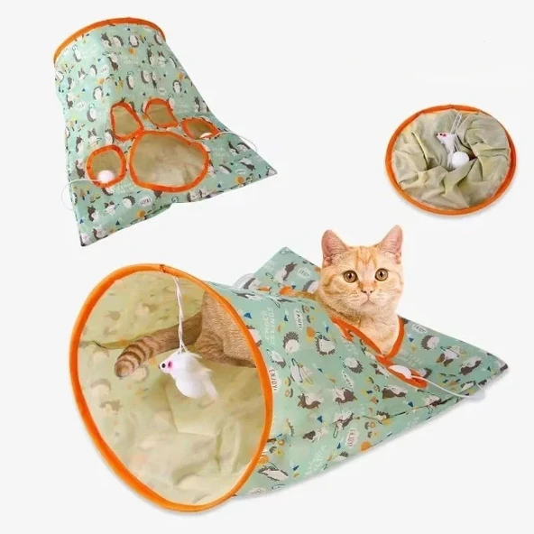 Hışırtılı Kedi Oyun Tüneli Çantası ürün görseli 1
