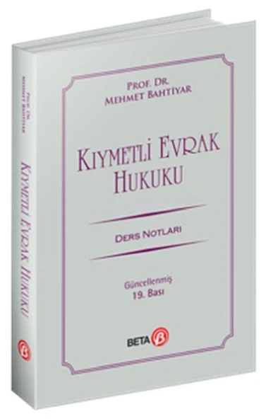 Kıymetli Evrak Hukuku Ders Notları ürün görseli 1