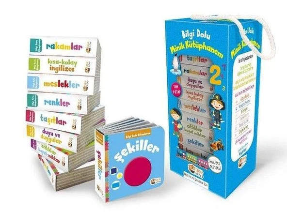 İngilizce Destekli Bilgi Dolu Minik Kütüphanem - 9 Kitap Mavi Kutu ürün görseli 1