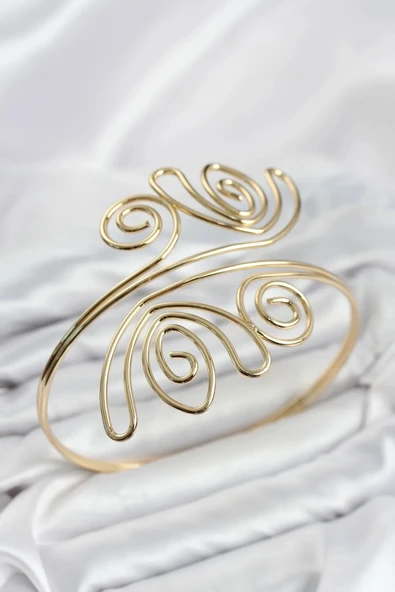Pazu Bileklik Gold Renk Pirinç Bohem Model ürün görseli 1
