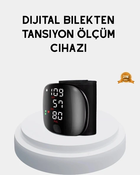 Taşınabilir Dijital Tansiyon Aleti – Bilekten Ölçüm, Aritmi Uyarısı ve Risk Göstergesi ürün görseli 1