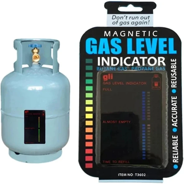 Mıknatıslı Tüp Gaz Seviye Ölçer - Hızlı Göstergeli - Yeniden Kullanılabilir ürün görseli 1