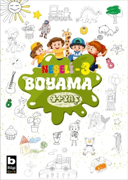 Bilgi Neşeli Boyama 4 + Yaş 3. Kitap ürün görseli 1