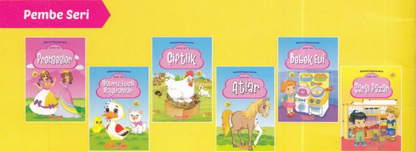 Aktiviteli Boyama Serisi - Pembe (6 Kitap) ürün görseli 1