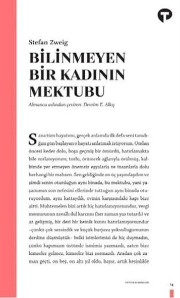 Bilinmeyen Bir Kadının Mektubu ürün görseli 1