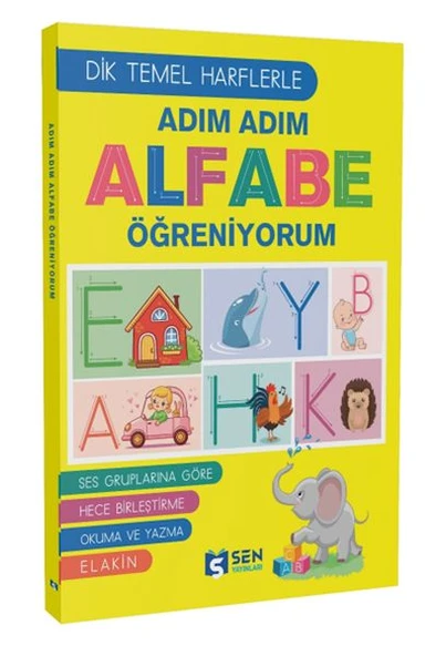 Adım Adım Alfabe Öğreniyorum (Dik Temel Harflarle) ürün görseli 1