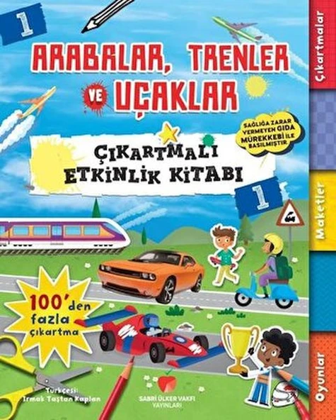 Arabalar, Trenler ve Uçaklar - Çıkartmalı Etkinlik Kitabı 1 ürün görseli 1