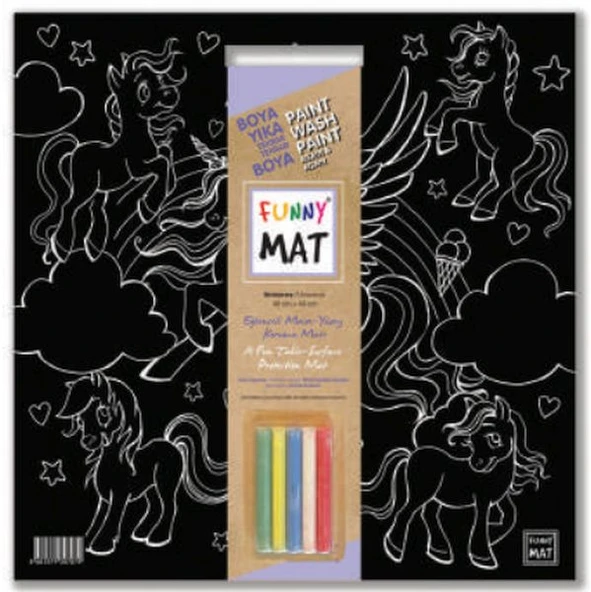 Funny Mat - Unıcorn 40x40cm ürün görseli 1
