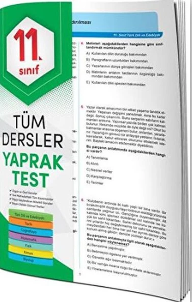 11. Sınıf Tüm Dersler Yaprak Test ürün görseli 1