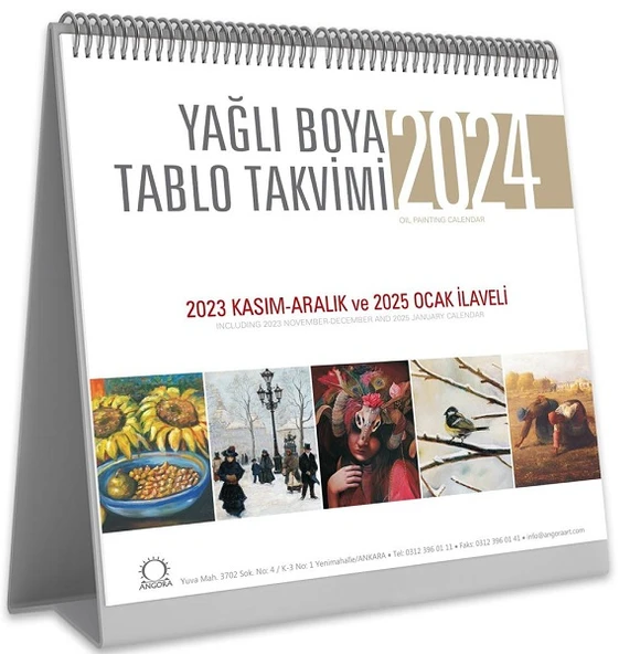 Yağlı Boya Tablo Takvimi 2024 Masa Takvimi ürün görseli 1