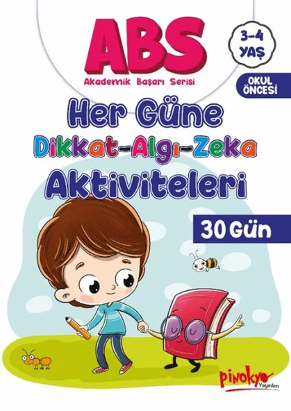 ABS 3-4 Yaş Her Güne Dikkat-Algı-Zeka Aktiviteleri 30 Gün ürün görseli 1