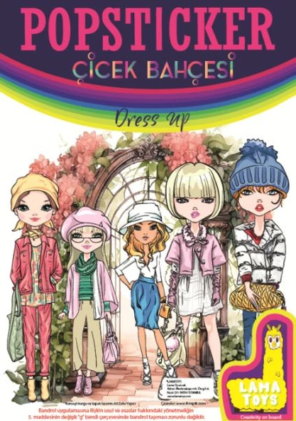Çiçek Bahçesi Boyama Kitabı Popsticker ürün görseli 1