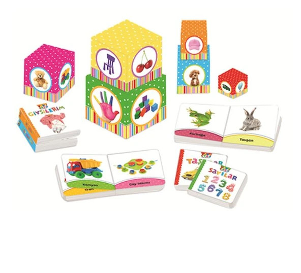 Kutu Kutu Kavramlar - 6 Kutu + 6 Kitaplık Eğitici Set ürün görseli 1