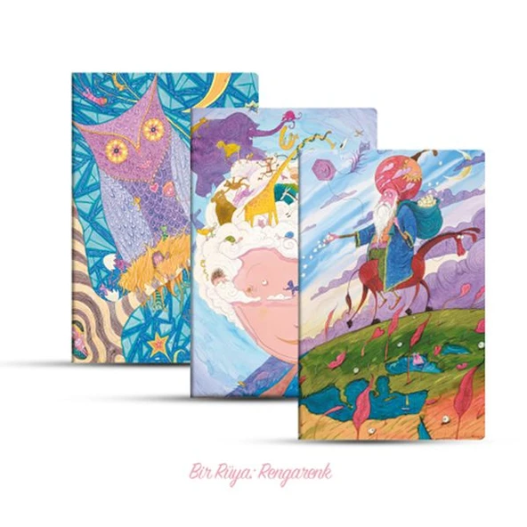 Üçlü Çizgili Defter Seti: Bir Rüya: Rengarenk ürün görseli 1