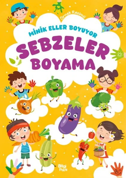 Minik Eller Boyuyor – Sebzeler Boyama Kitabı (Örnek Resimli) ürün görseli 1