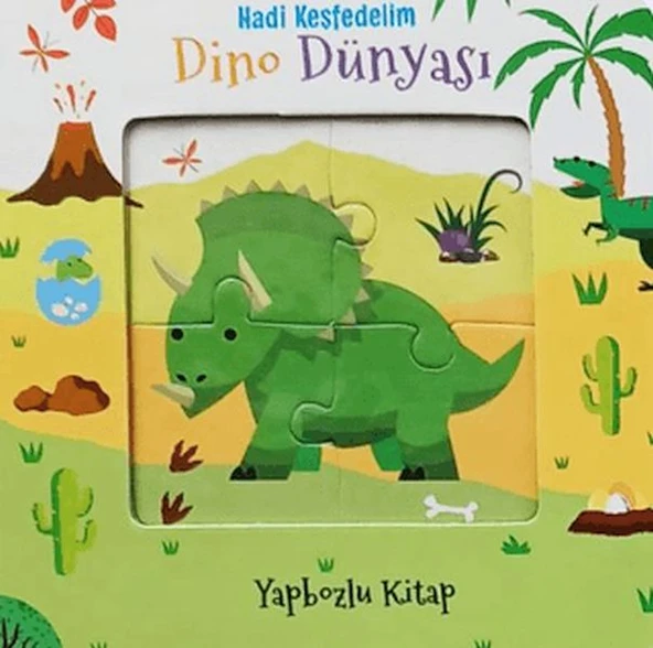 Hadi Keşfedelim - Dino Dünyası Yapbozlu Karton Kitap ürün görseli 1