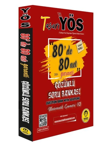 Tasarı YÖS 80'de 80 Net Garanti Çözümlü Soru Bankası ürün görseli 1