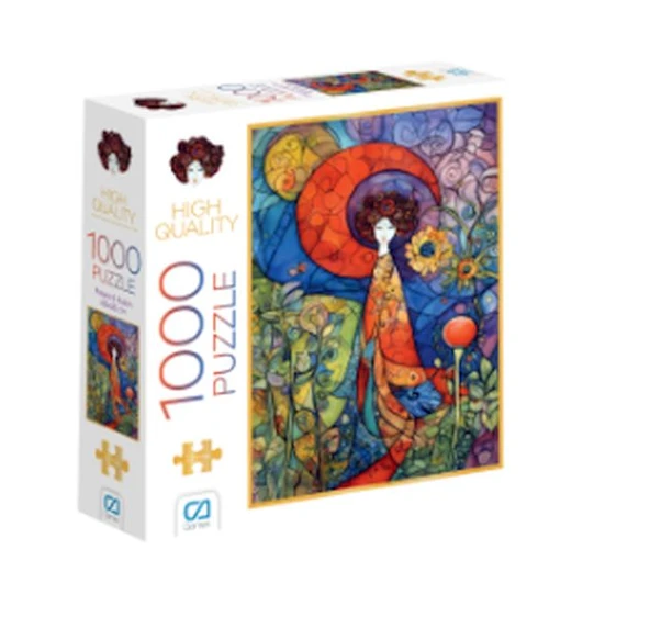 Pelerinli Kadın Puzzle 1000 ürün görseli 1