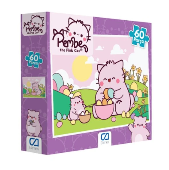 Pembe Kedi Puzzle 60 ürün görseli 1