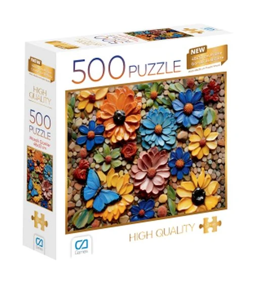 Mozaik Çiçekler Puzzle 500 ürün görseli 1
