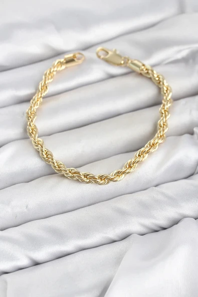 CM Burgu Model Gold Renk Pirinç Kadın Bileklik ürün görseli 1