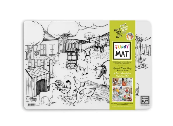 Funny Mat Çiftlik Hayatı & Derin Deniz 25X35Cm 2'Li Paket ürün görseli 1