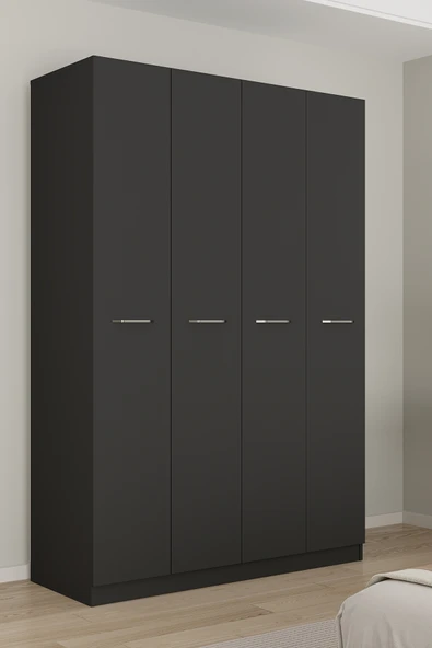 AEKA AE-3190 Burç 4 Kapaklı Çok Bölmeli Askılı Raflı ve Çekmeceli 210x140x53cm Gardırop ürün görseli 1