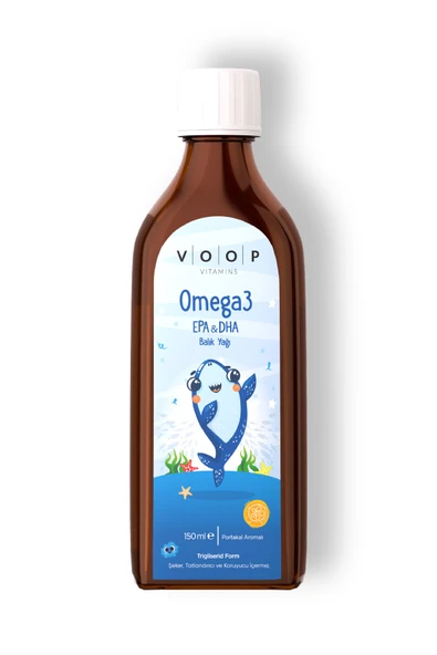 VOOP Çocuklar için Balık Yağı Omega 3 Portakal Aromalı Şurup  150 ml ürün görseli 1