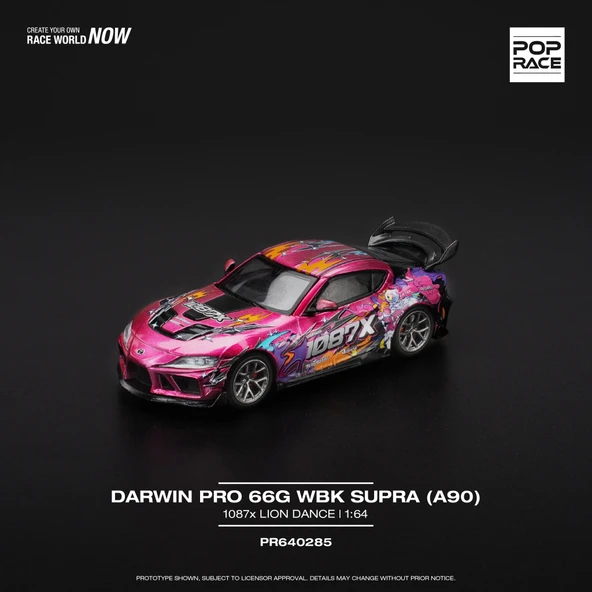 Pop Race 1/64 Darwin Pro 66G Wbk Supra A90 1087X Lion Dance ürün görseli 1