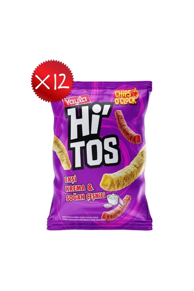 Yayla Hi'tos Ekşi Krema ve Soğan Çeşnili Patates Çerezi 100 g x12 ürün görseli 1