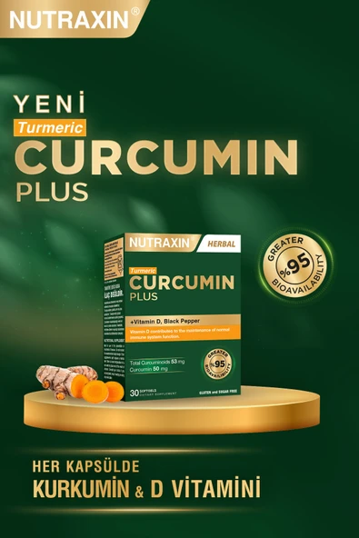 Nutraxin Curcumin Plus 30 Softgel - Resim 4
