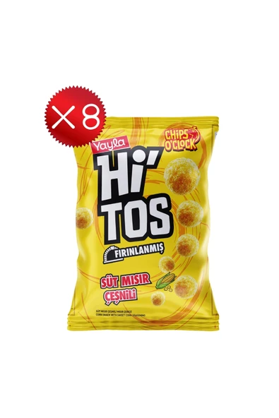 Yayla Hi'tos Süt Mısır Çeşnili Mısır Çerezi 100 g x8 ürün görseli 1