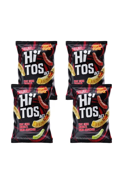 Yayla Hi'tos Hot Chili Biber ve Lime Aromalı Patates Çerezi 100 g x4 ürün görseli 1
