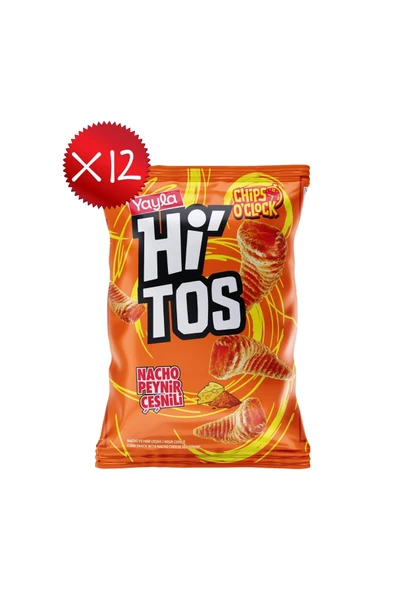 Yayla Hi'tos Nacho Peynir Çeşnili Mısır Çerezi 100 g x12 ürün görseli 1