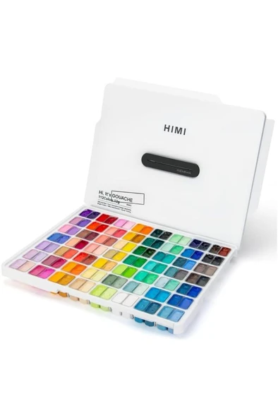 HIMI Twin Cup Gouache Set 112 Renk x 12 gr Guaj Boya (White Case) ürün görseli 1