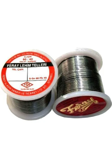 Feray 0.75 mm / 200 Gram Feray Lehim Teli 60 Kalay 40 Kurşun 60/40 - 5 Kanal Pastalı Flux Lı Lehim ürün görseli 1