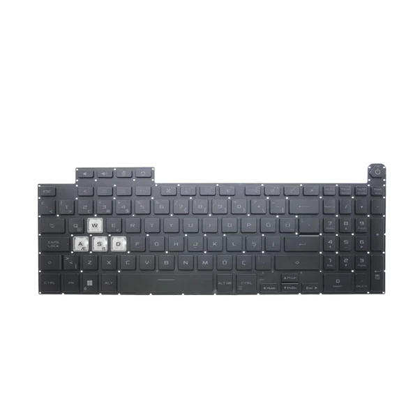 Asus TUF Gaming A15 (2023) FA507XI-LP042-Zi060 uyumlu Notebook Klavyesi (Siyah TR) RGB ışıklı ürün görseli 1
