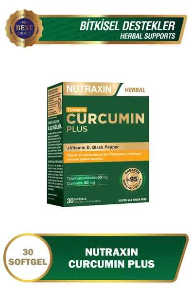 Nutraxin Curcumin Plus 30 Softgel ürün görseli 1