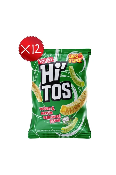 Yayla Hi'tos Yoğurt ve Mevsim Yeşillikleri Çeşnili Patates Çerezi 100 g x12 ürün görseli 1