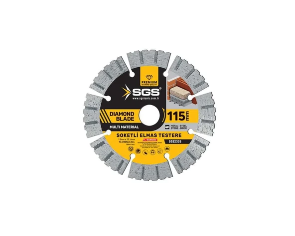 115MM SOKETLİ ELMAS TESTERE MULTİ MATERİAL SGS2335 ürün görseli 1